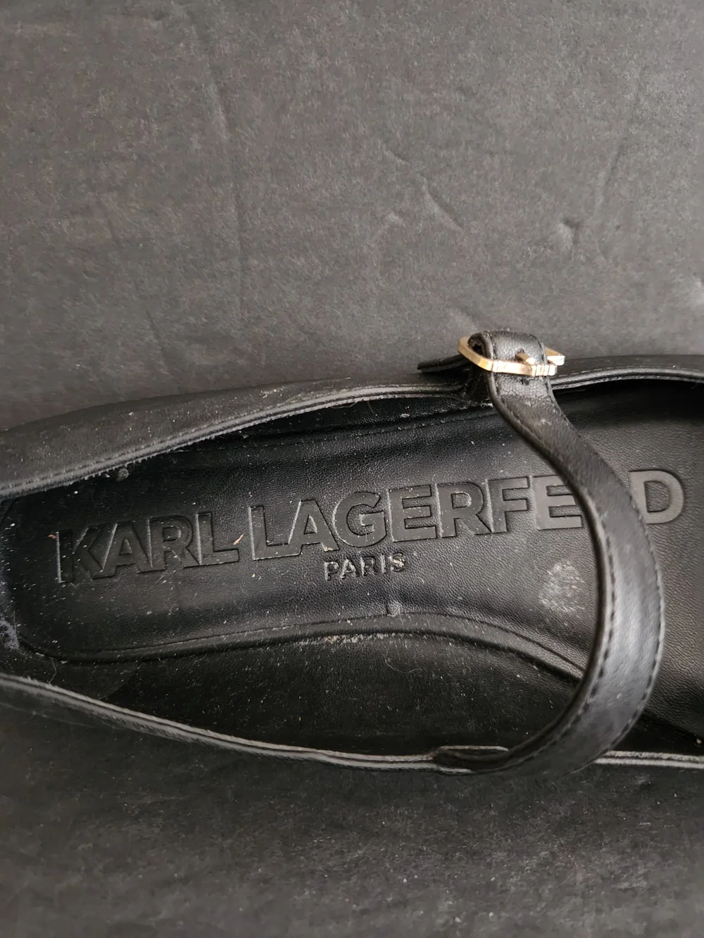 Karl Lagerfeld Paris Veyda Mary Jane Flats 11M  Studded Satin Edgy Balletcore